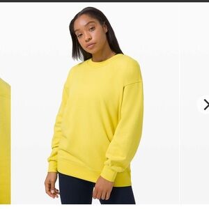 Lululemon Perfectly Oversized Crew Yellow Serpentine